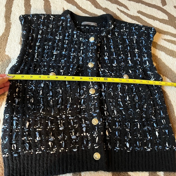 Anthropologie Maeve Button Front Tweed Sweater Vest - Picture 8 of 12